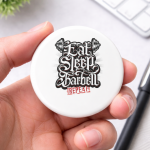 Pin Buttons Quetos Eat Sleep Barbell Repeat Size 58mm
